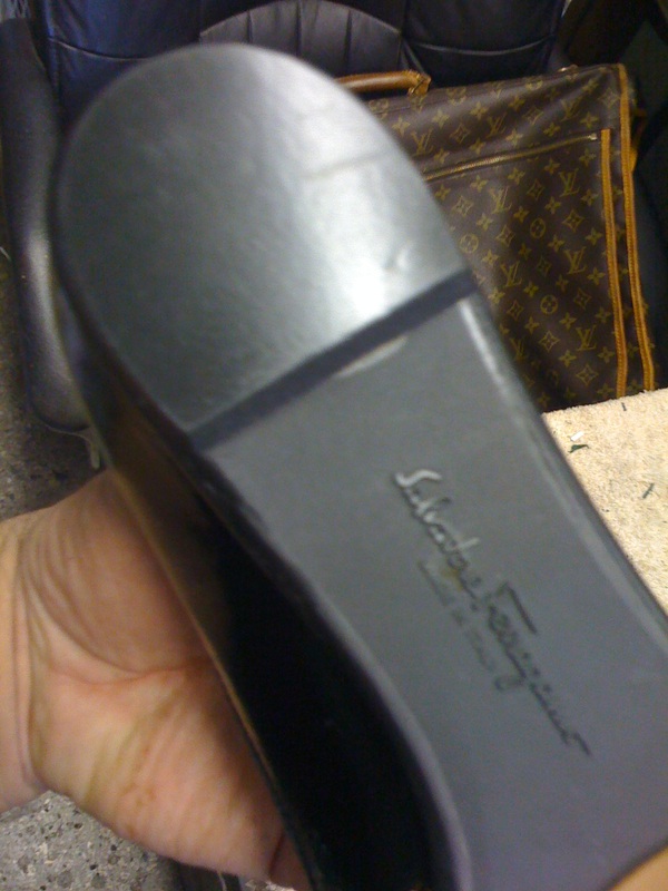 Close-up view of a shoe sole and heel from Cove’s repair gallery