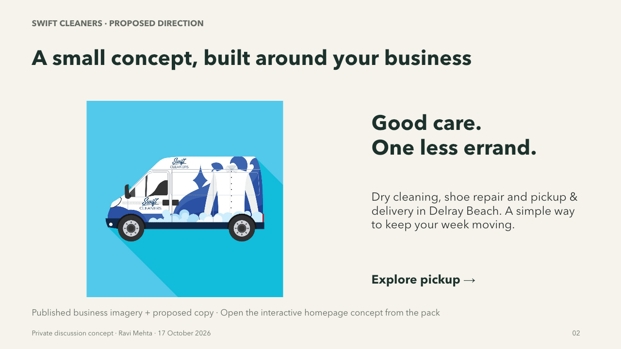 Slide 2 of5 for Swift Dry Cleaners and Shoe Repair